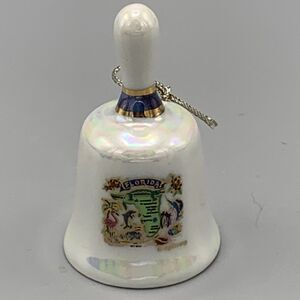 Vintage Miniature Florida Irredescent Souvenir Bell Swordfish Flamigo Conch 2"